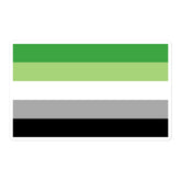 Aromantic Flag Bubble-Free Stickers